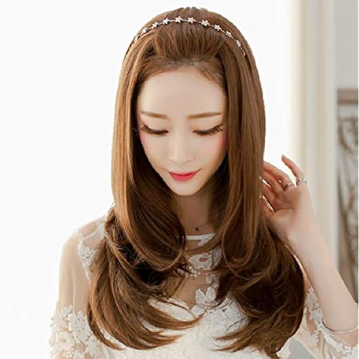 DILLARDS Fashion Lovely Long Involute Level Half Wigs For Ladies (Light Brown, B5029) - Image 2